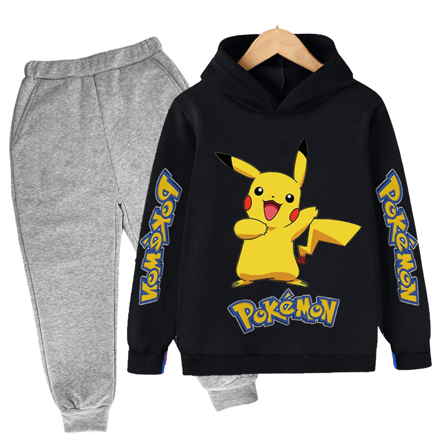 Pikachu Printed Sweatshirt+Pants