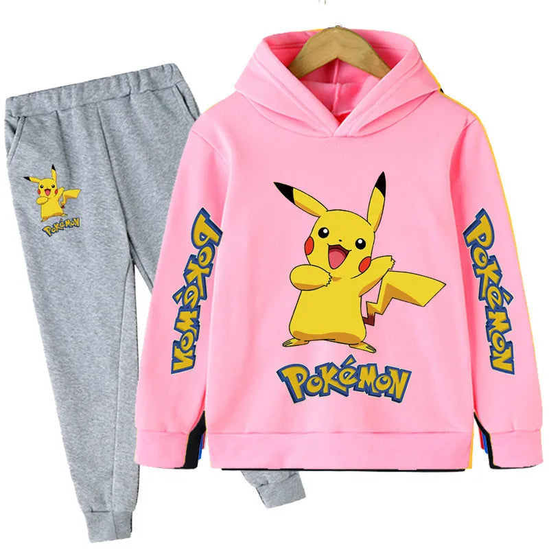 Pikachu Printed Sweatshirt+Pants