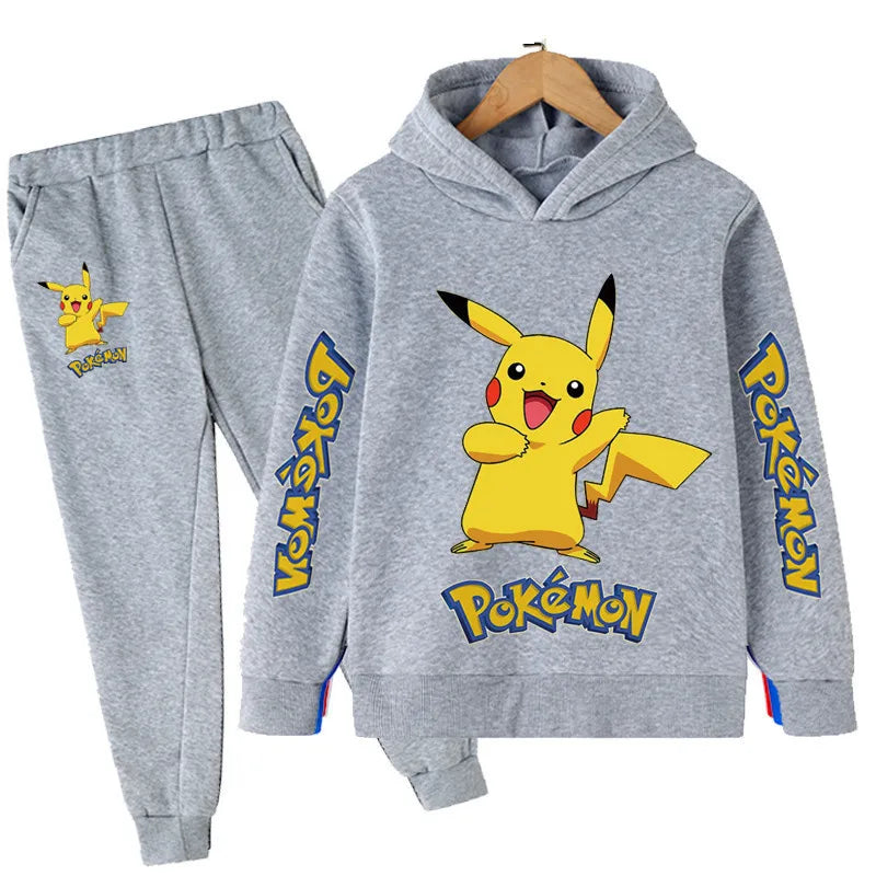 Pikachu Printed Sweatshirt+Pants