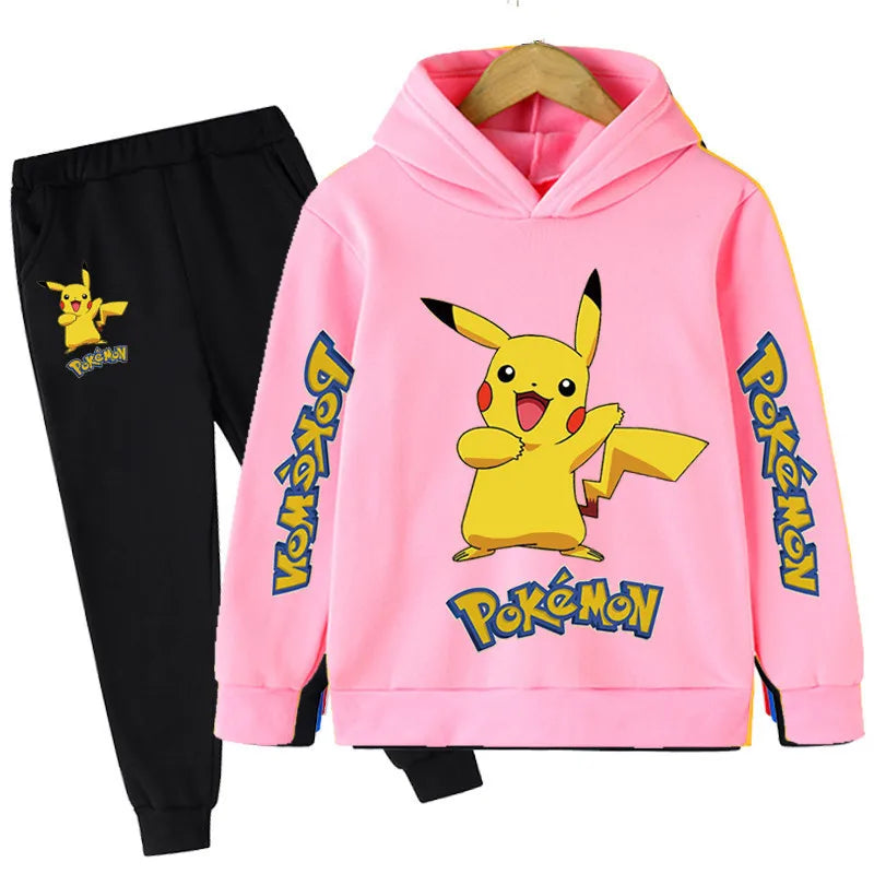 Pikachu Printed Sweatshirt+Pants