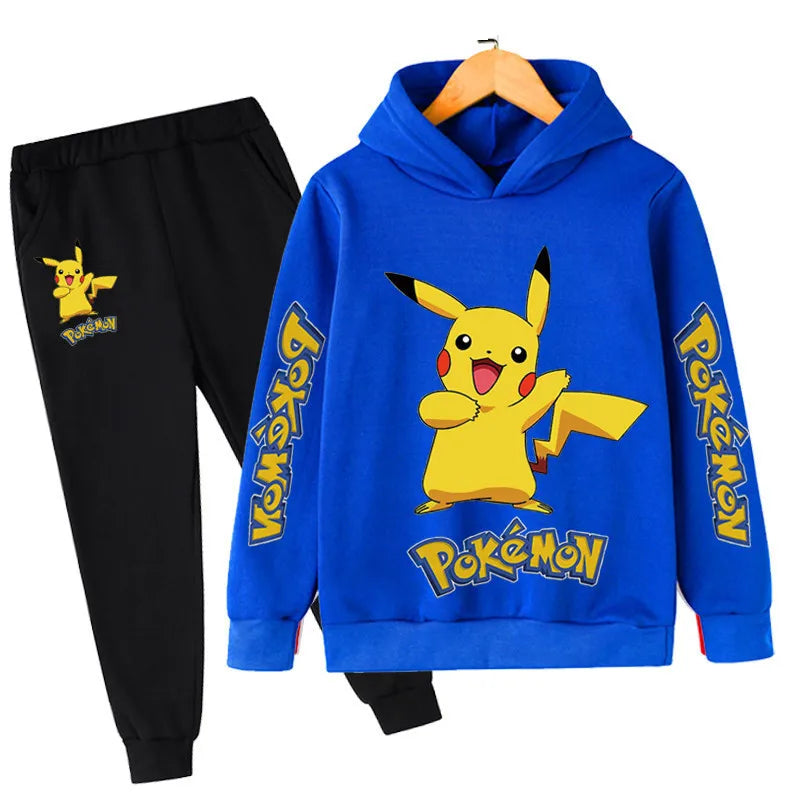 Pikachu Printed Sweatshirt+Pants