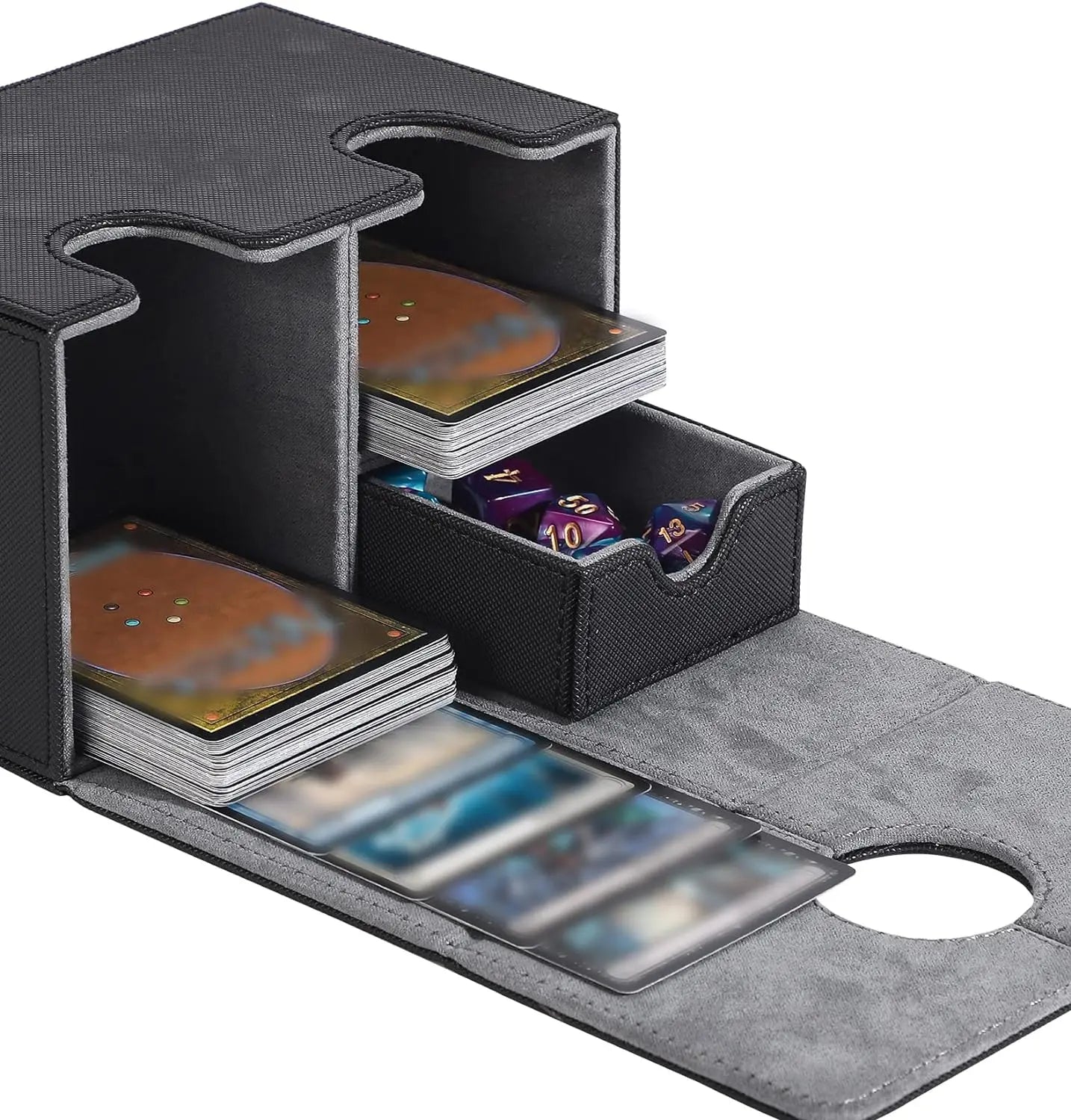 Trading Card Deck Box With Dice Tray