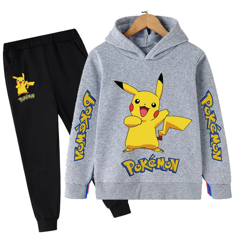 Pikachu Printed Sweatshirt+Pants