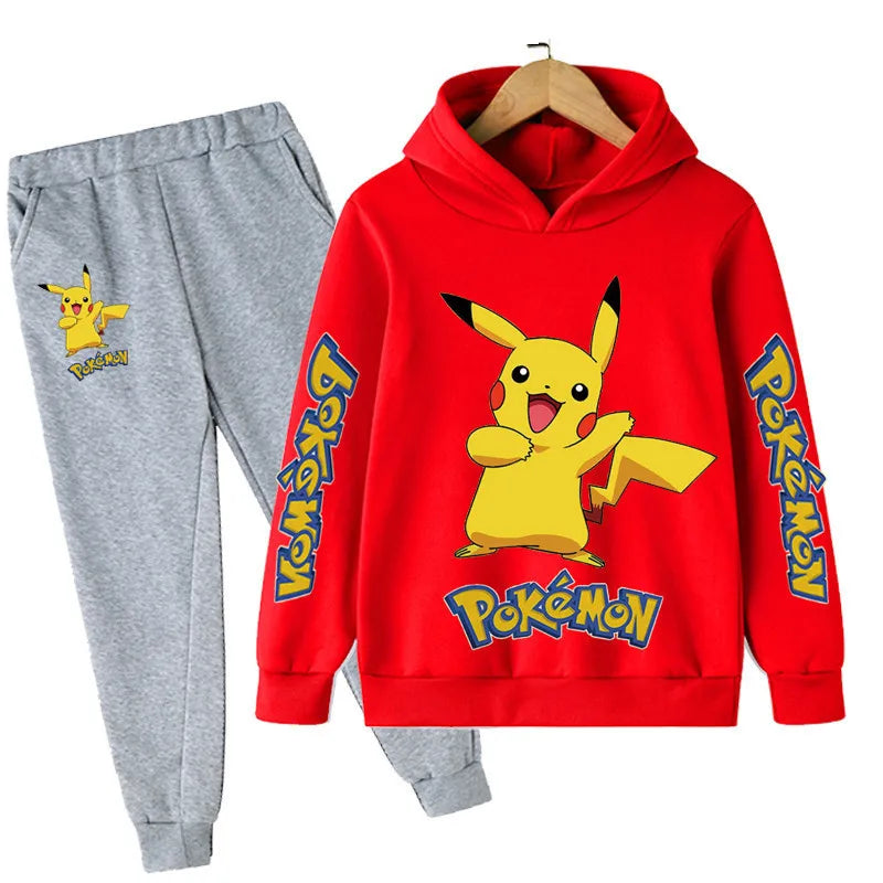 Pikachu Printed Sweatshirt+Pants