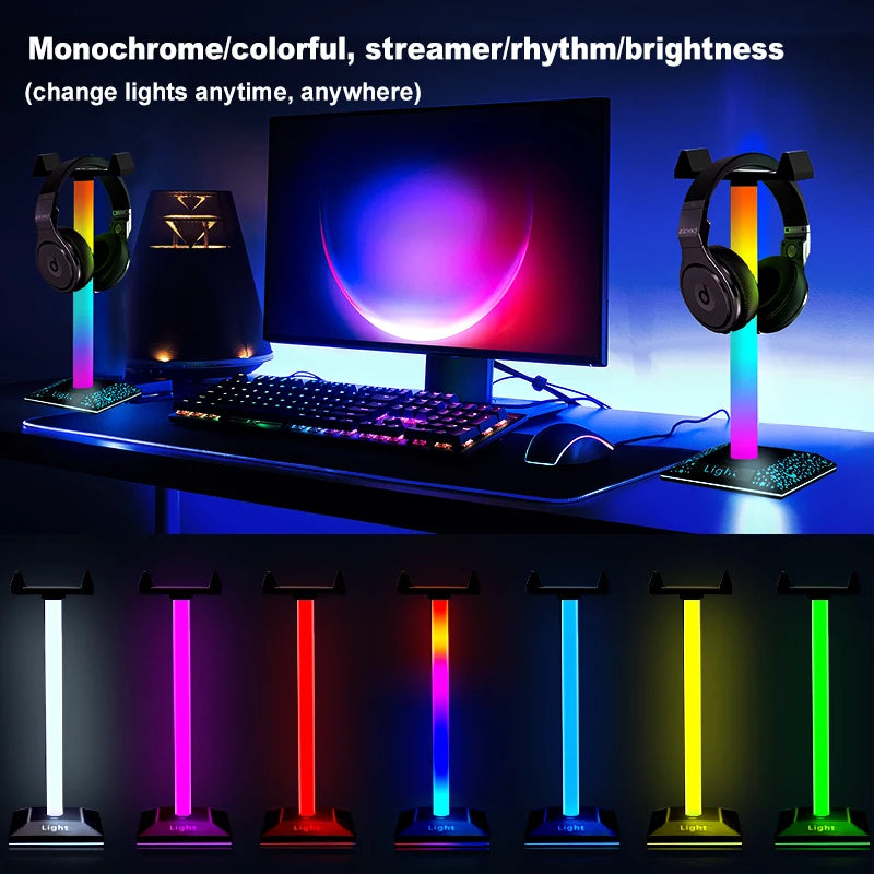 USB LED Lights Gaming Headset Stand