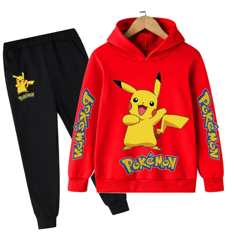 Pikachu Printed Sweatshirt+Pants