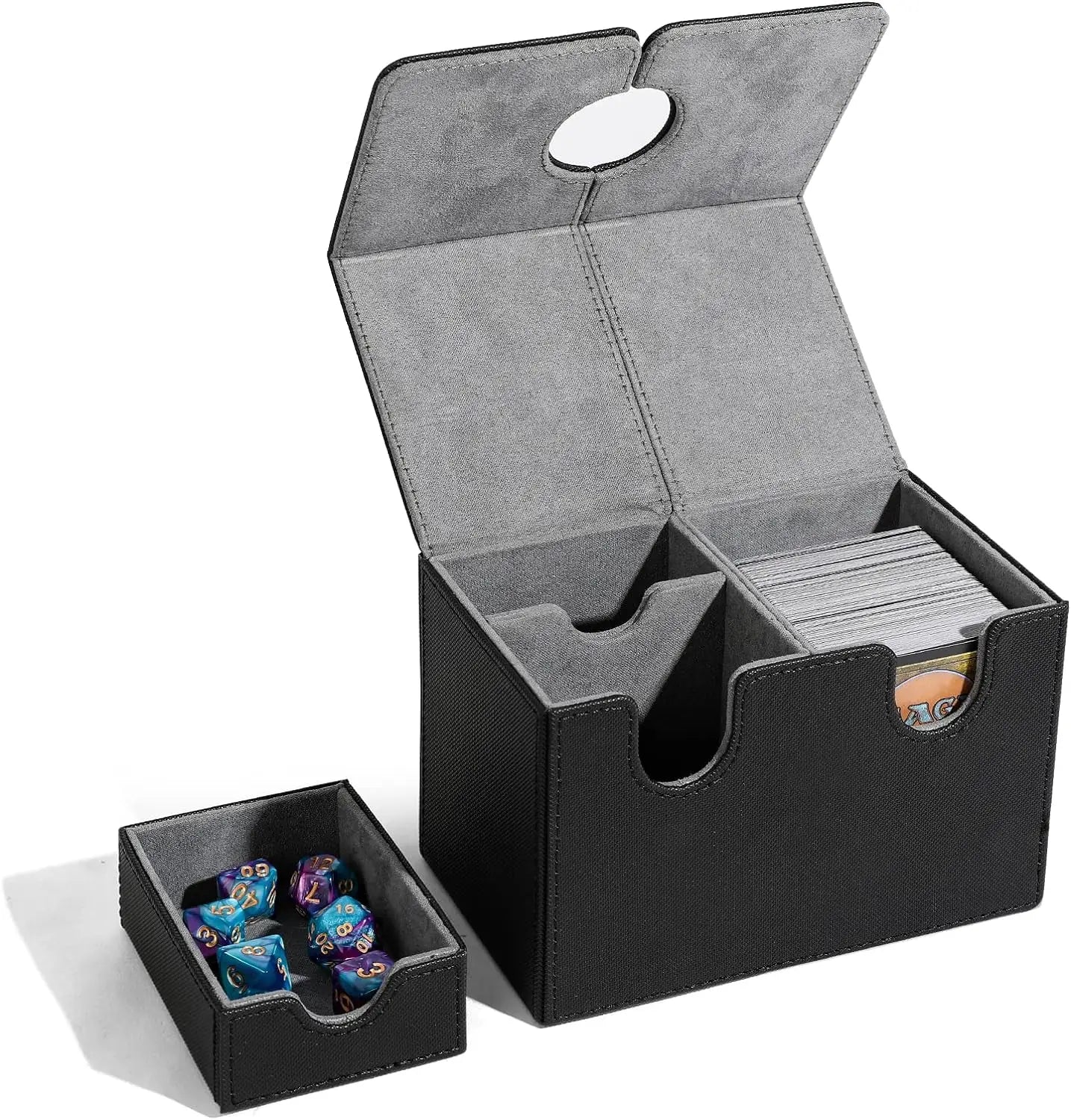 Trading Card Deck Box With Dice Tray