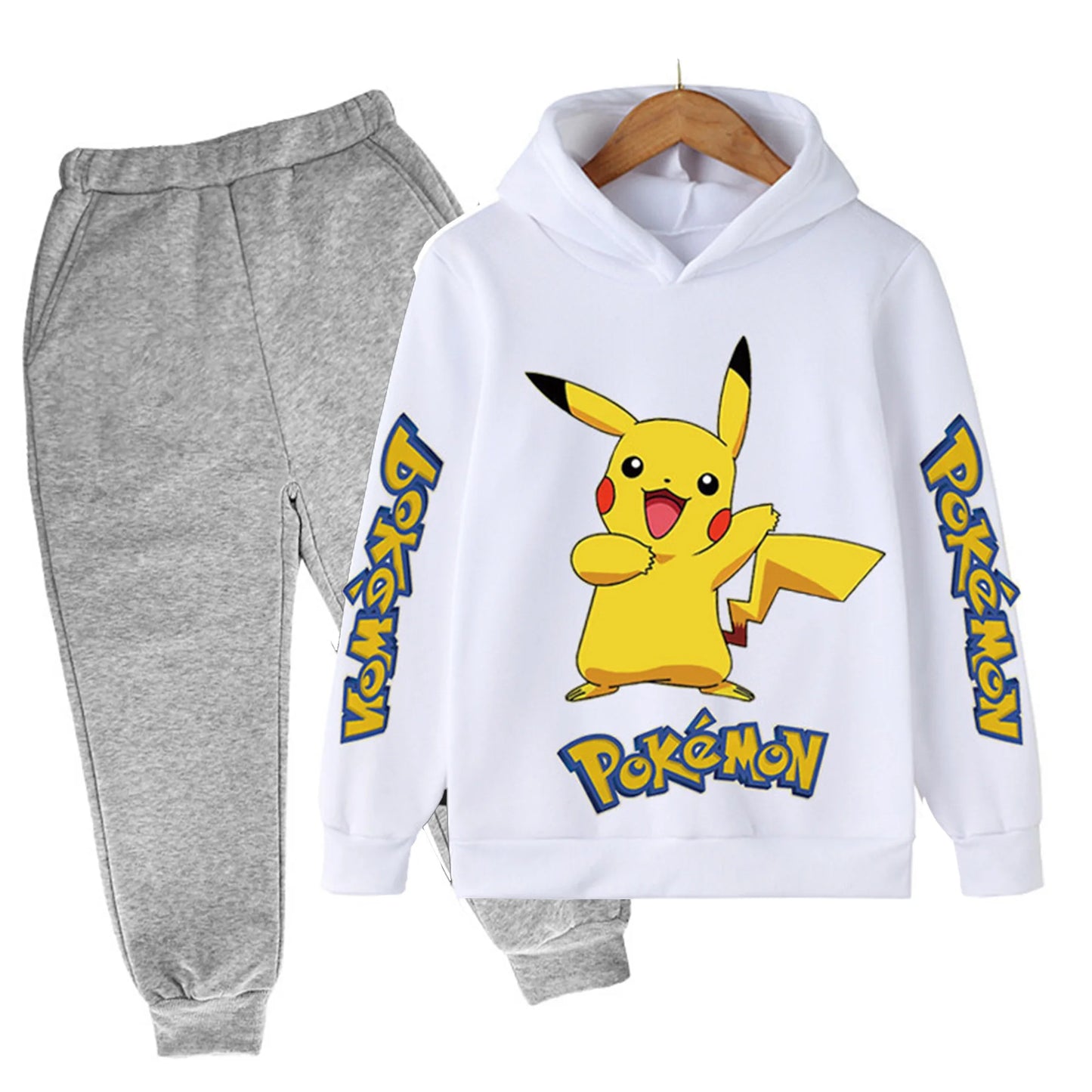 Pikachu Printed Sweatshirt+Pants