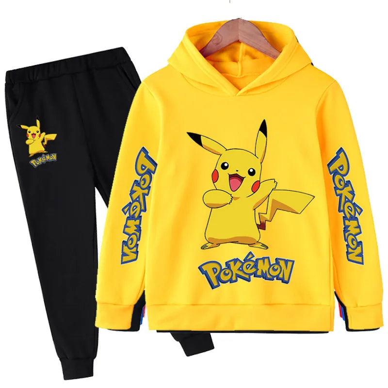 Pikachu Printed Sweatshirt+Pants